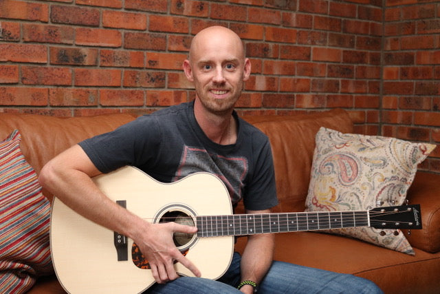 The Larrivee OM-40 rosewood guitar with Moonspruce (Alpine) top.