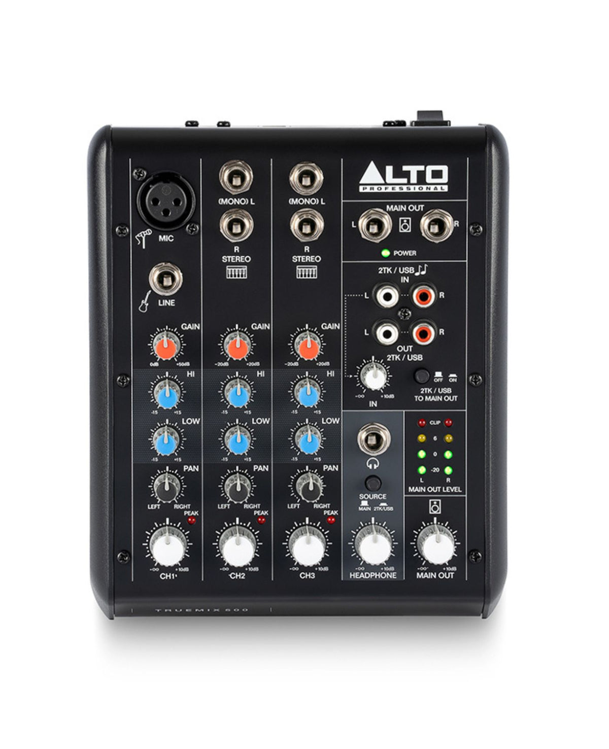Alto Professional TrueMix 500 Portable 5-Channel Analog Mixer with USB