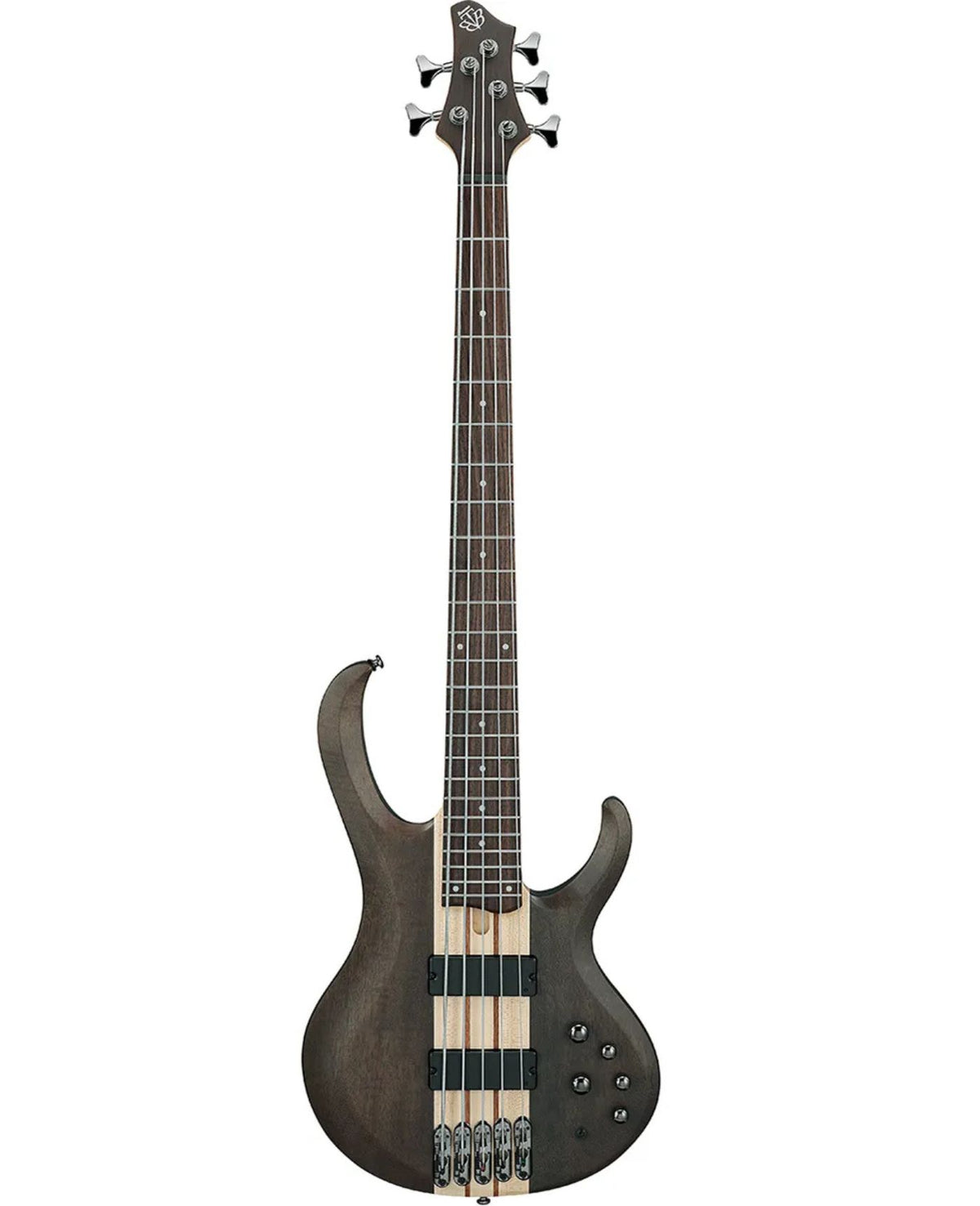Ibanez BTB Standard BTB605 5-String Electric Bass Guitar – Transparent Gray Flat