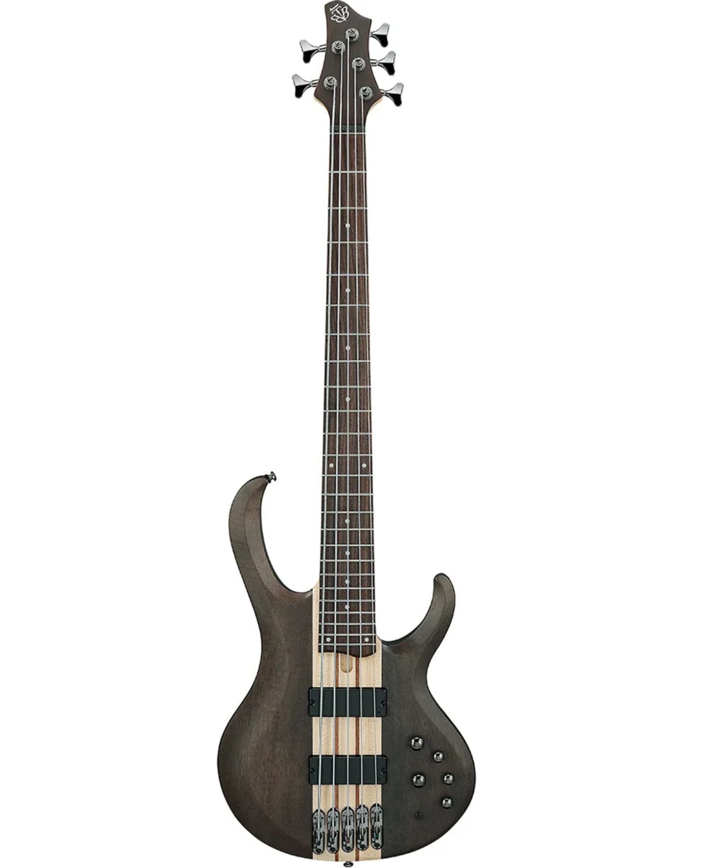 Ibanez BTB Standard BTB605 5-String Electric Bass Guitar – Transparent Gray Flat