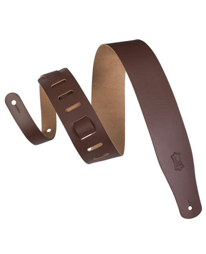 Levy M26-BRN Streamline Leather Guitar Strap - Brown Finish