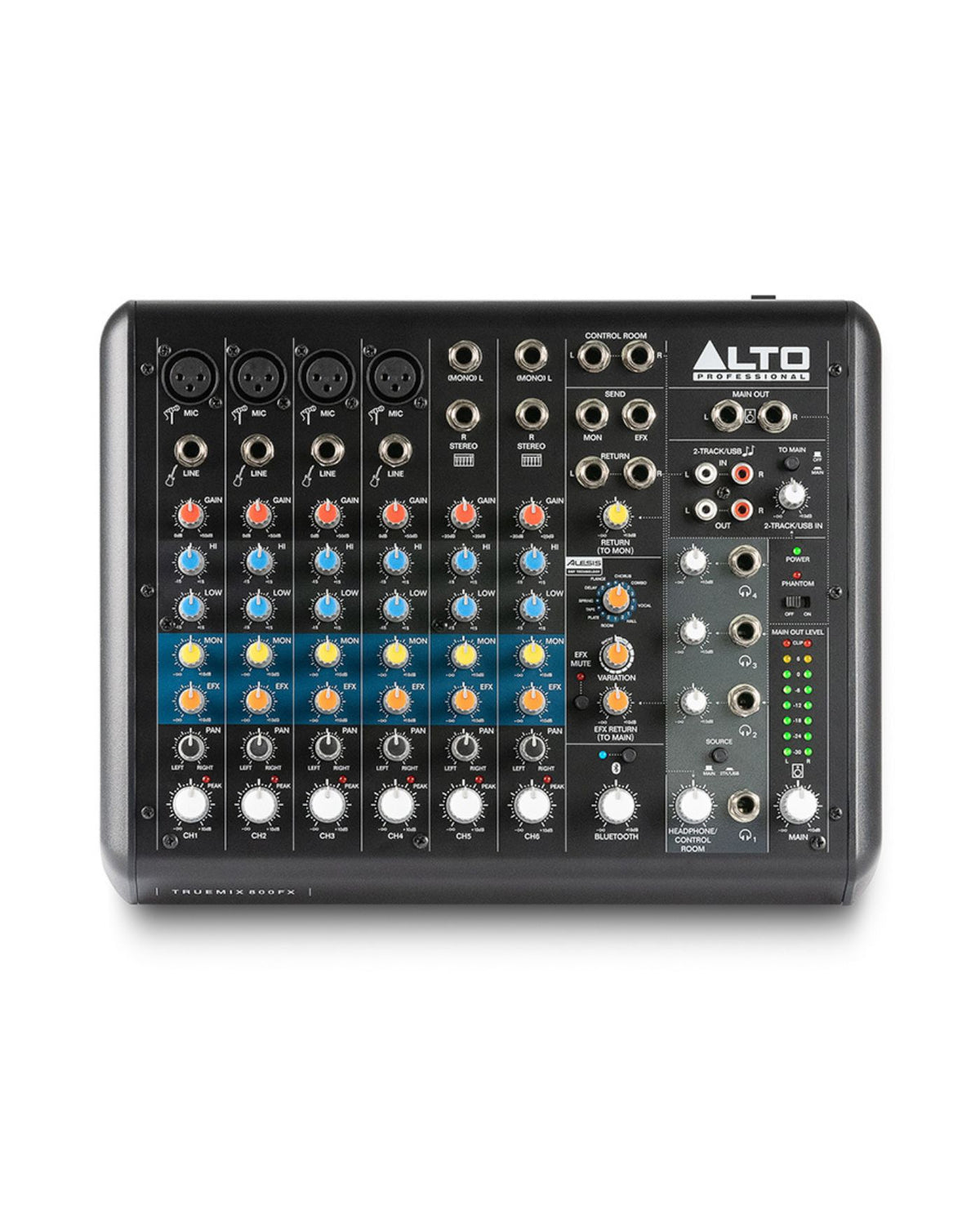 Alto Professional TrueMix 800FX 8-Channel Analog Mixer with Bluetooth, USB &amp; FX