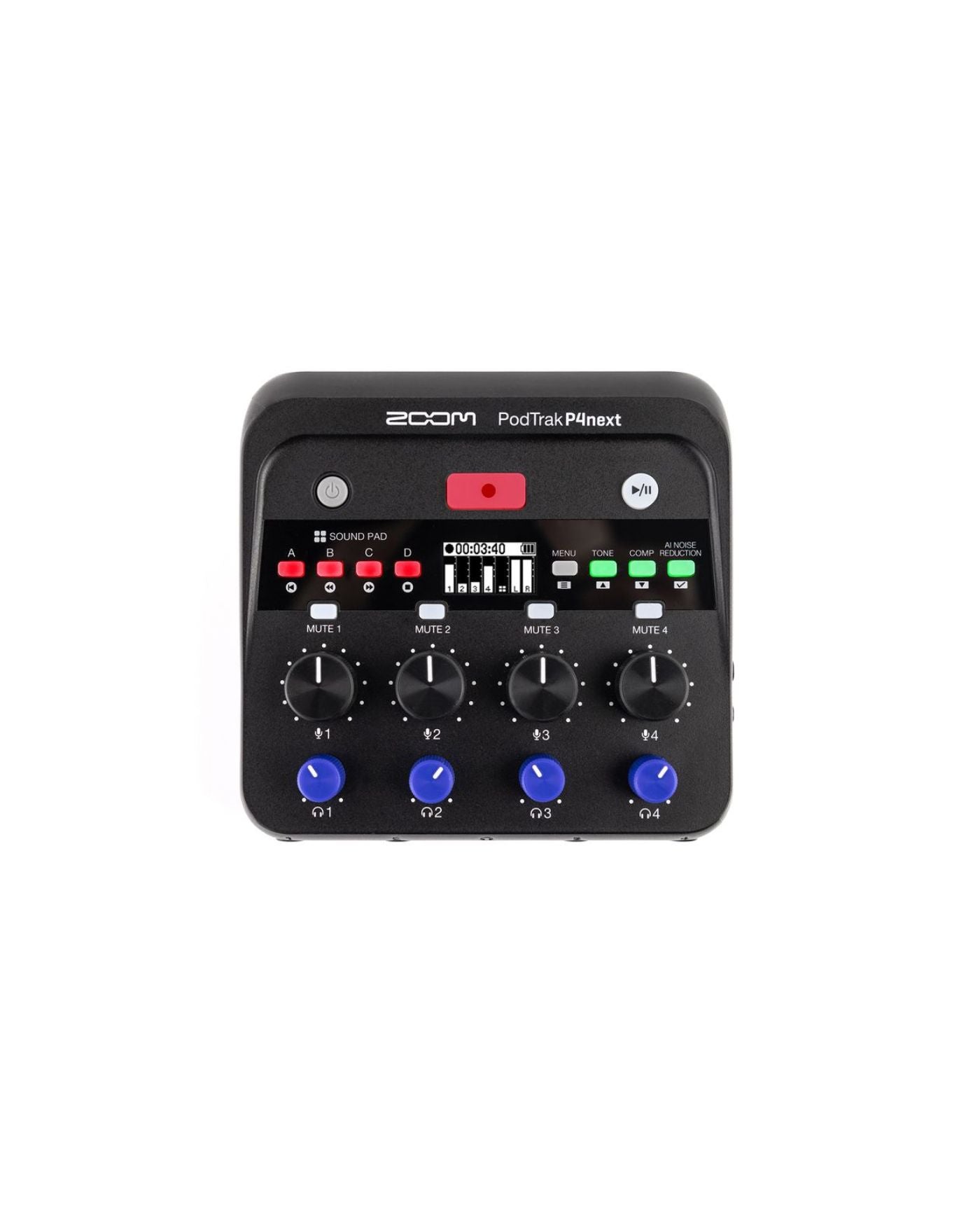 Zoom PodTrak P4next Portable Multitrack Podcast Recorder