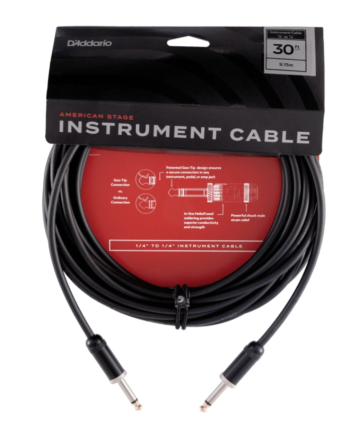 D&#39;Addario American Stage Instrument Cable - 30ft