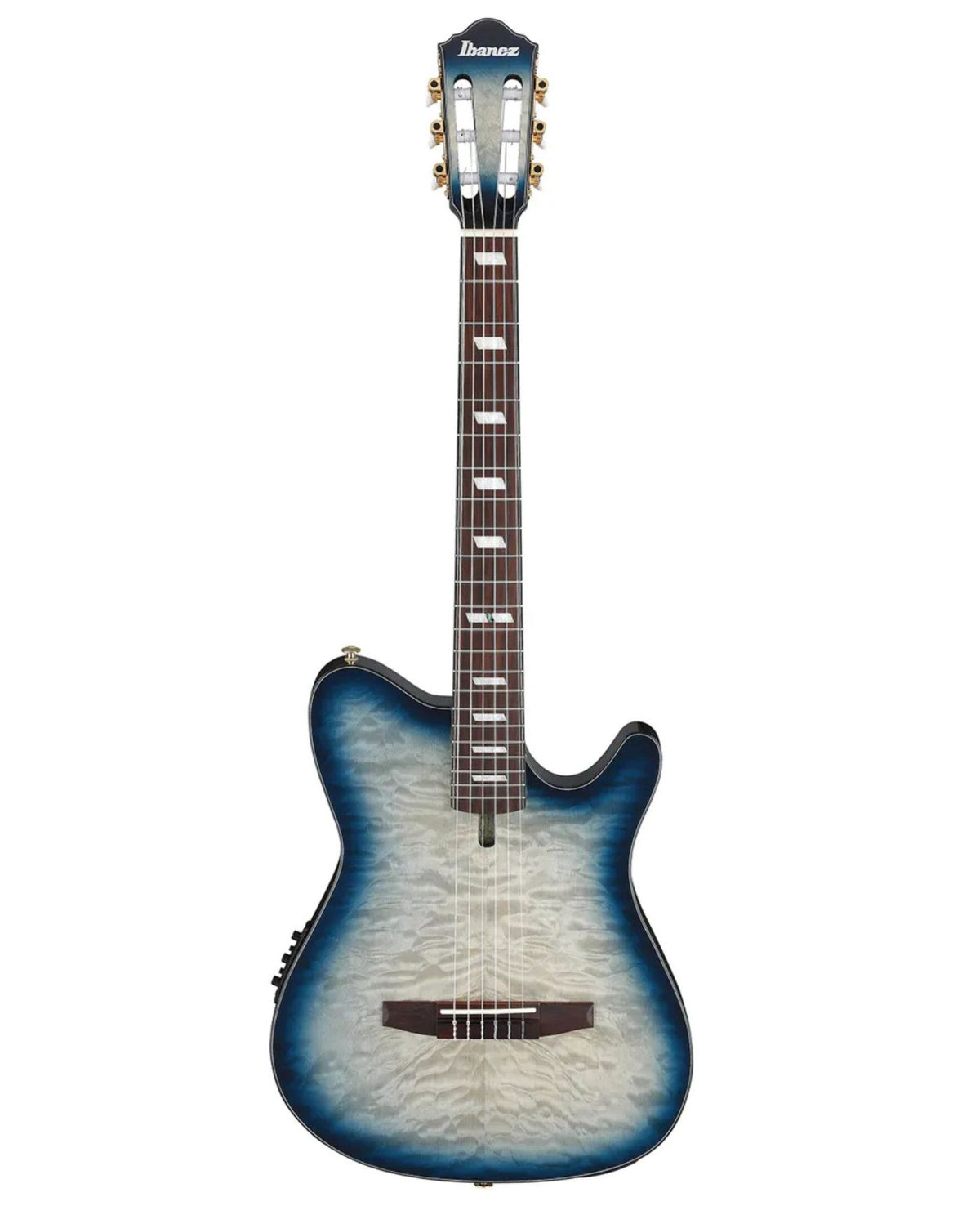 Ibanez FRH Series FRH20QMN Acoustic Electric Guitar - Cosmic Blue Starburst