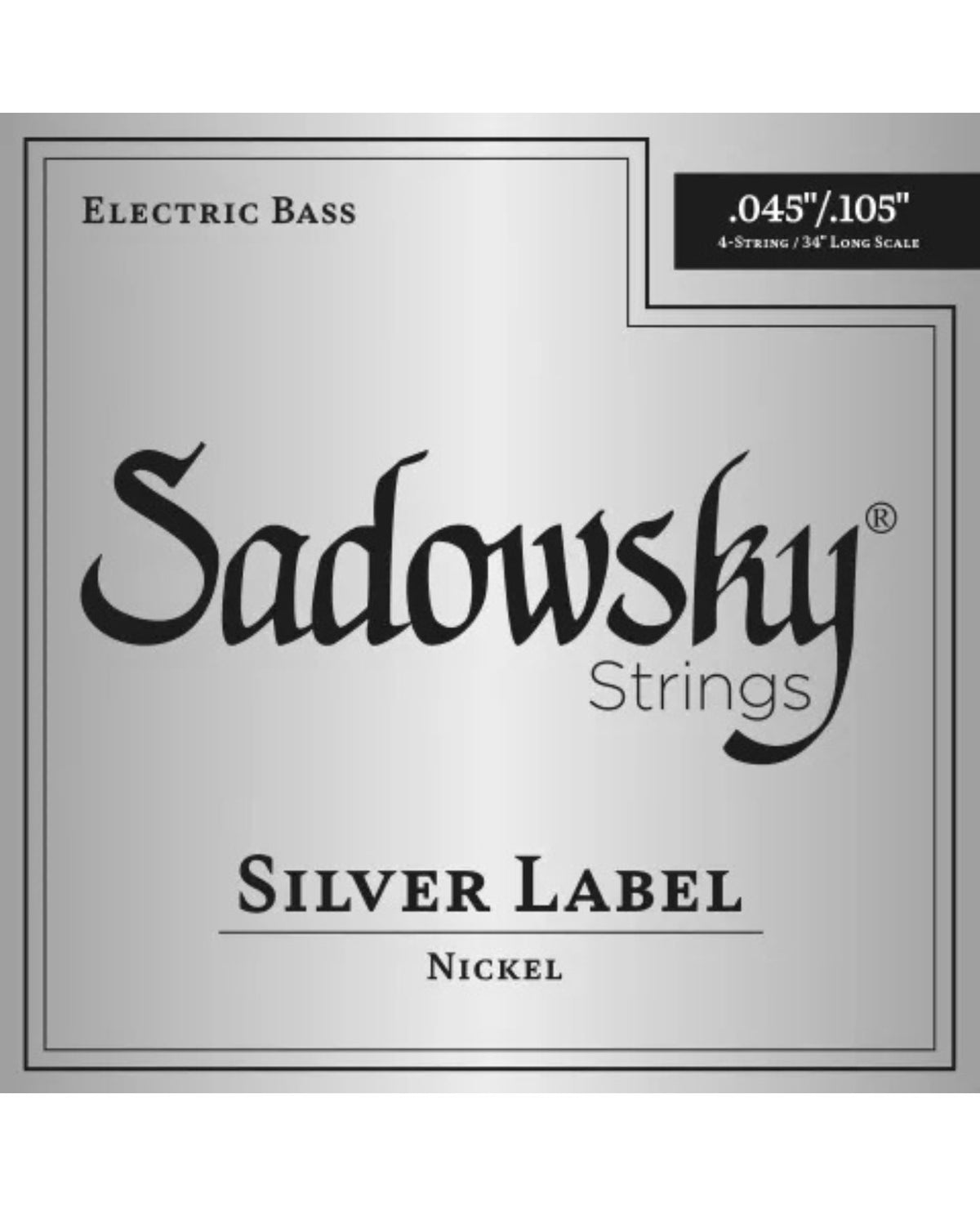 Sadowsky Silver Label Bass String Set – 4-String Nickel – Long Scale (34 inch) .045-.105