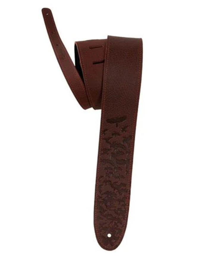 PRS Accessories Strap 2.5" Leather Bird Swarm - Rust