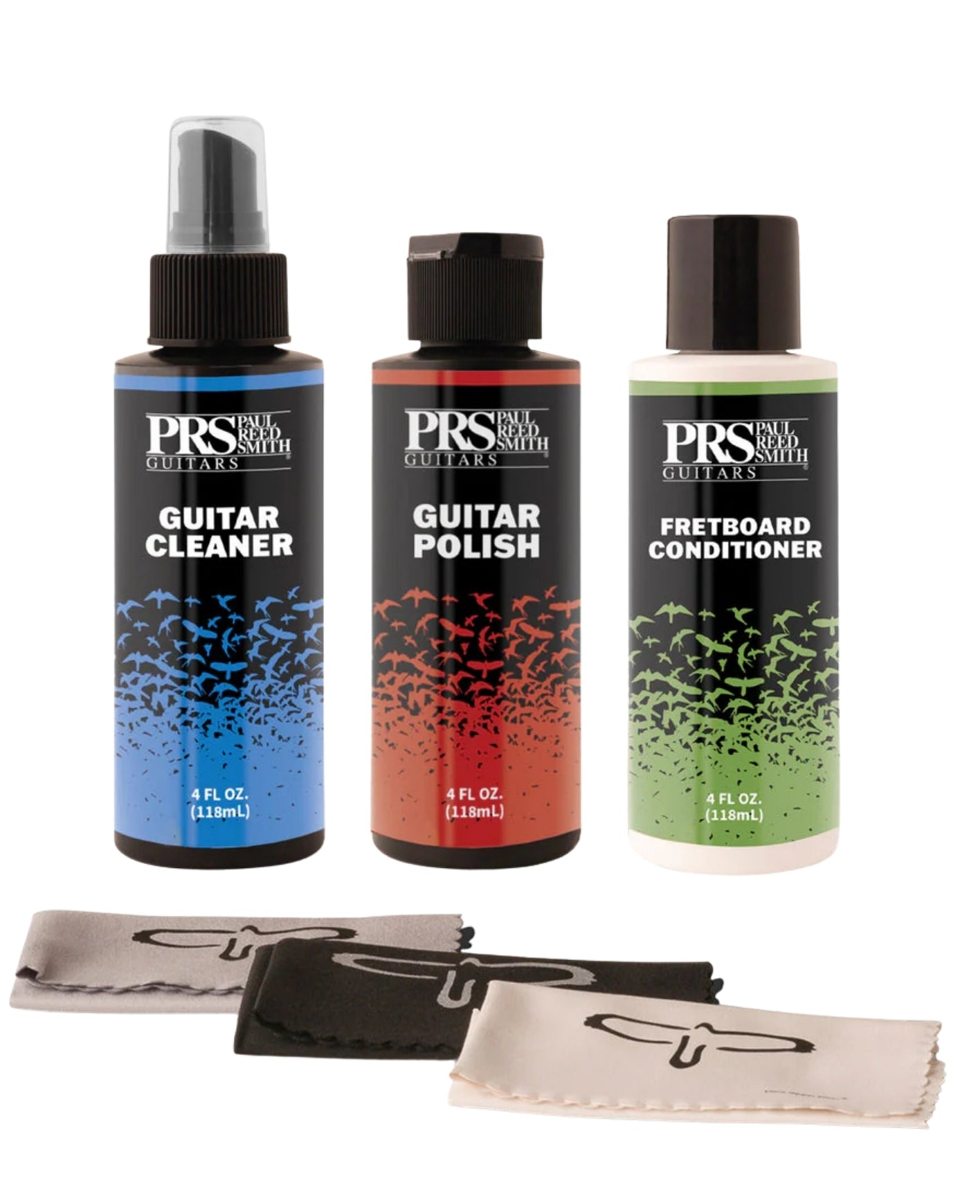 PRS Accessories Guitar Care Bundle – Cleaner, Polish, Conditioner & Microfibre Cloth