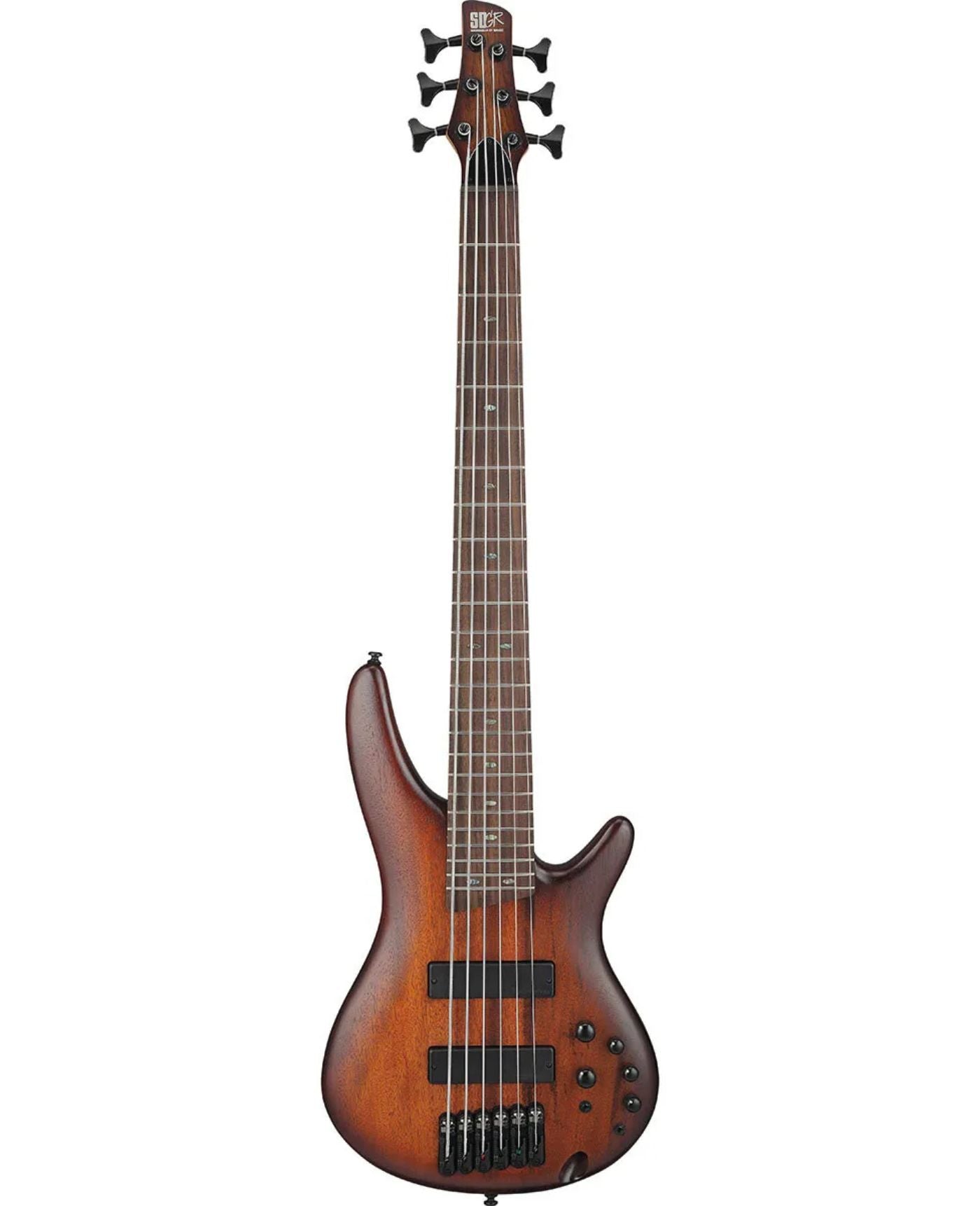Ibanez SR506A Standard 6-String Bass Guitar - Mahogany Brown Burst Low Gloss
