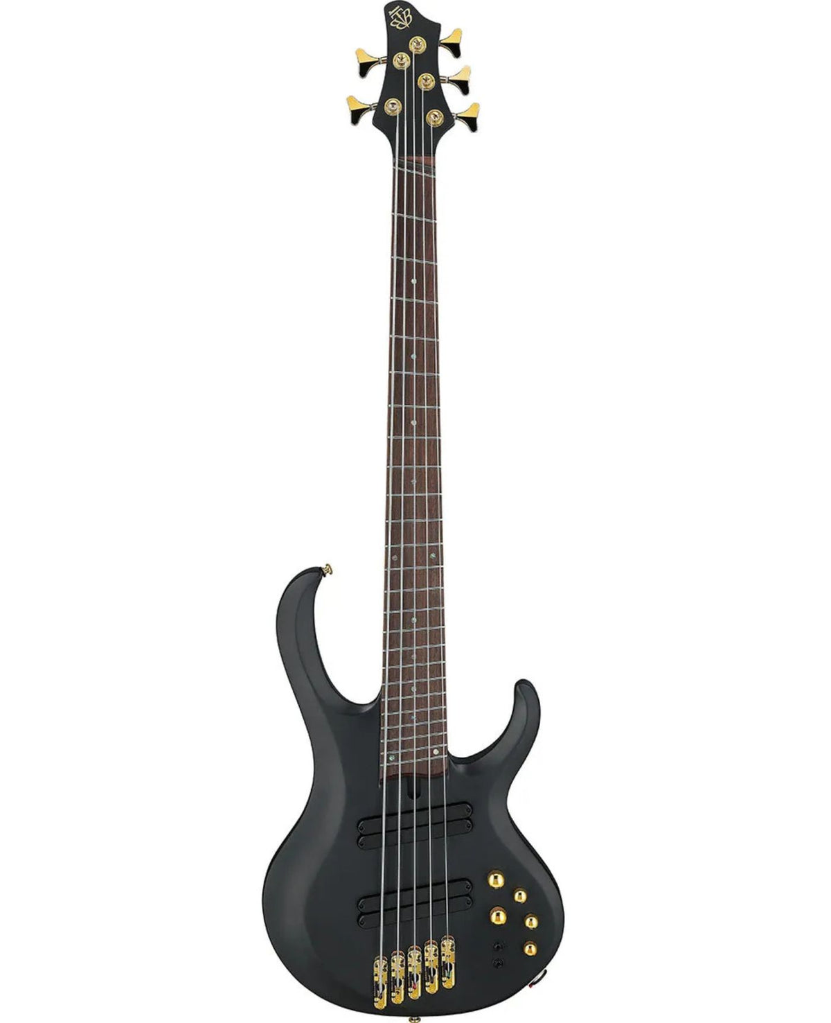 Ibanez BTB Bass Workshop BTB605LM 5-String Multi Scale Electric Bass Guitar – Black Flat