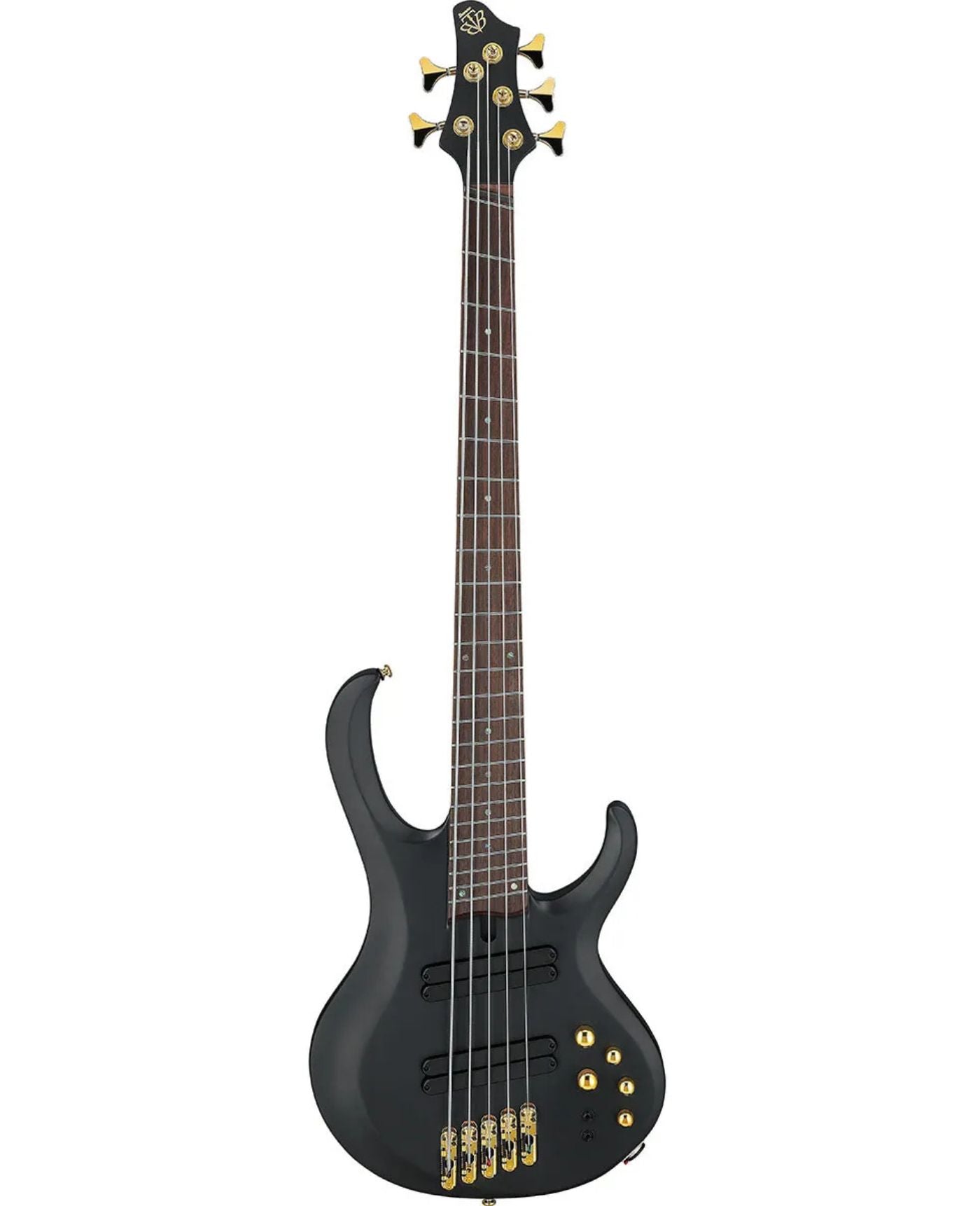 Ibanez BTB Bass Workshop BTB605LM 5-String Multi Scale Electric Bass Guitar – Black Flat