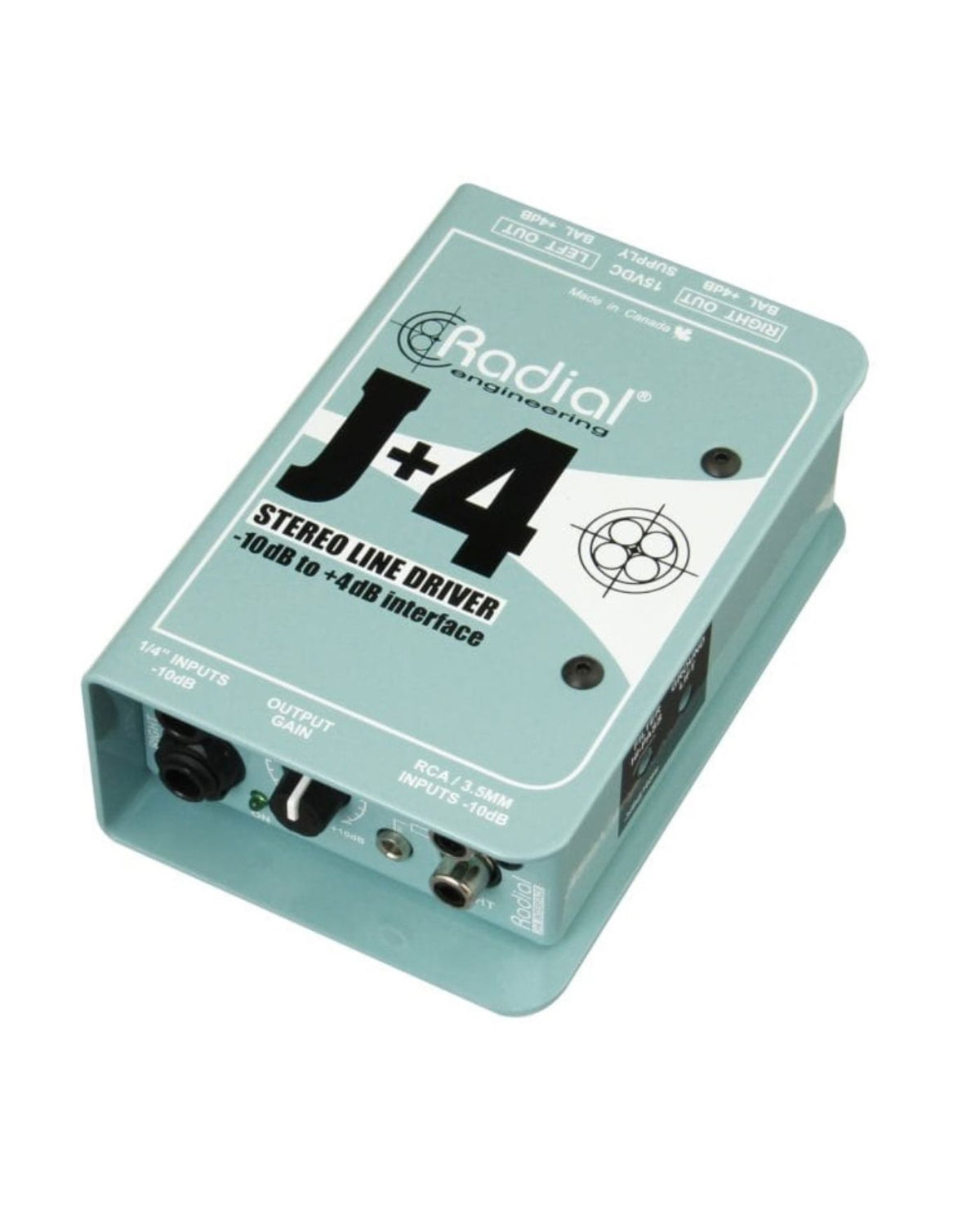 Radial J+4 Active Stereo Line Driver, -10dB to +4dB