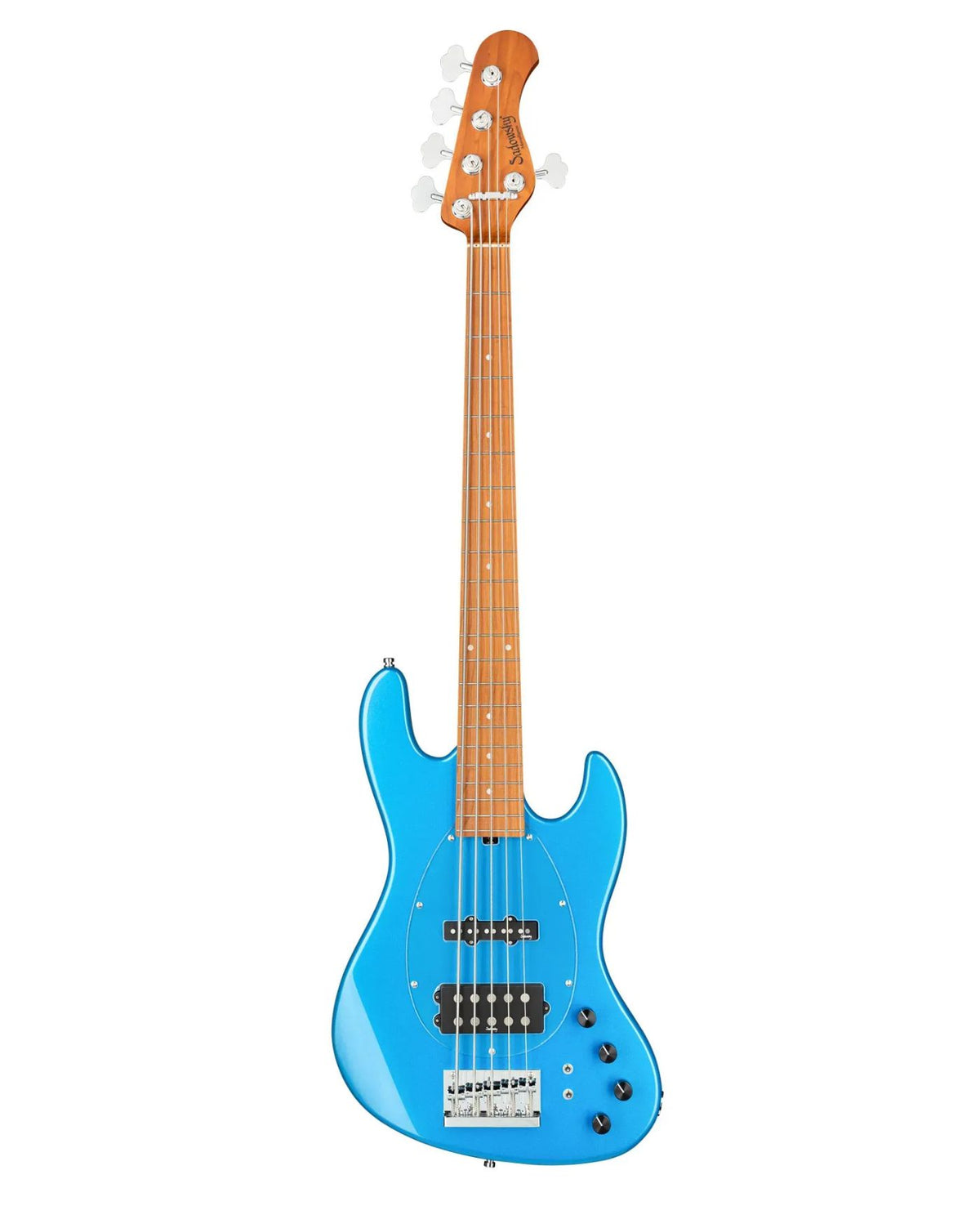 Sadowsky MetroExpress 21-Fret Vintage M/J Bass, Roasted Maple Fingerboard, 5-String - Solid Ocean Blue Metallic High Polish