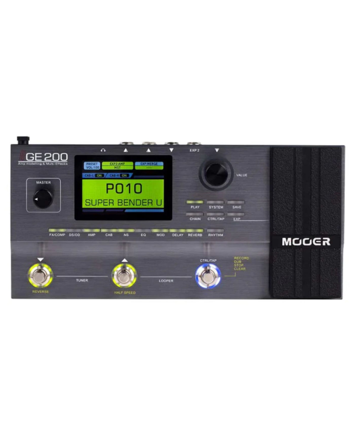 MOOER GE200 Amplifier Modelling &amp; Multi-Effects Pedal