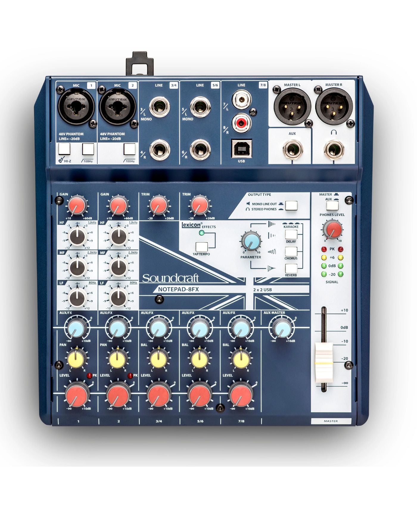 Soundcraft Notepad-8FX Small-Format Analog Mixing Console with USB I/O and Lexicon Effects