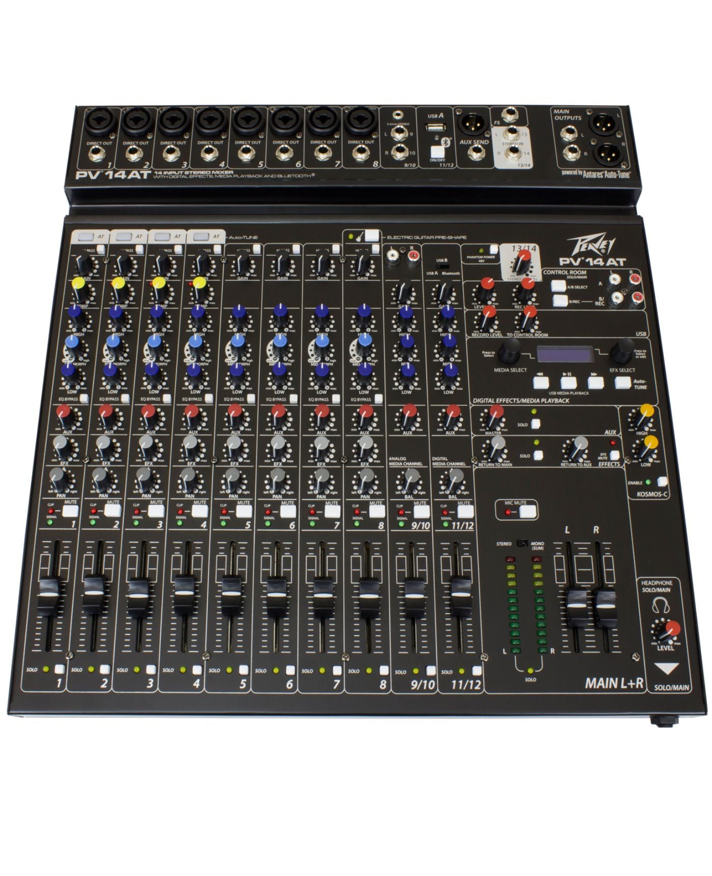 Peavey PV14AT 14-Channel Mixer with Bluetooth & Antares® Auto-Tune