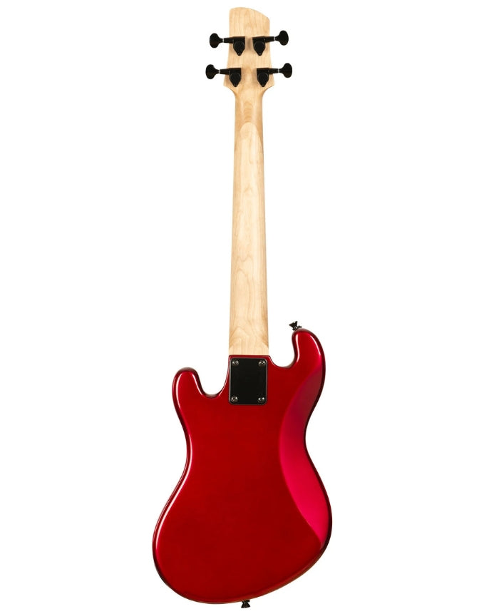 KALA Solid Body 4-String Candy Apple Red Fretted U-BASS