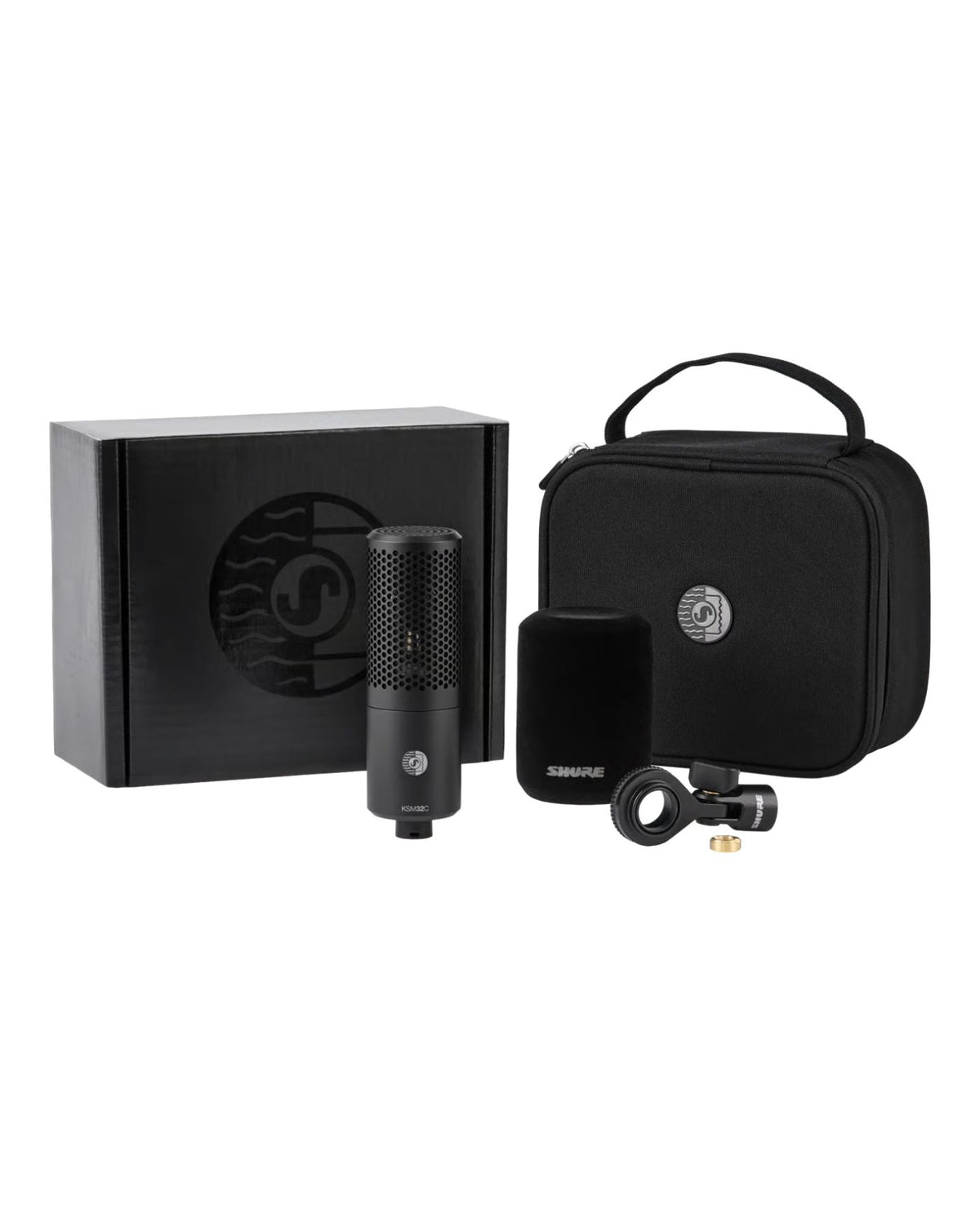 Shure KSM32C/HM Cardioid Large-Diaphragm Condenser Microphone with Hard Mount (Charcoal)