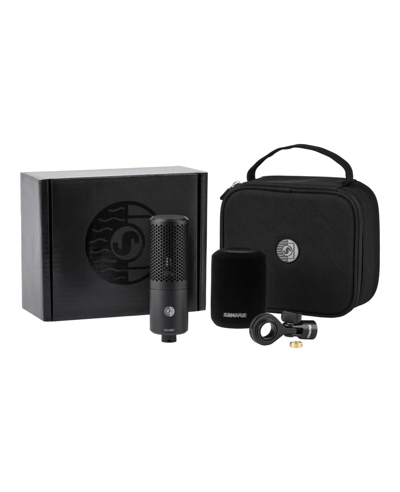 Shure KSM32C/HM Cardioid Large-Diaphragm Condenser Microphone with Hard Mount (Charcoal)