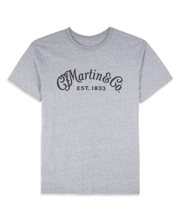 Martin Lifestyle T-Shirt Black Script Logo Granite Heather