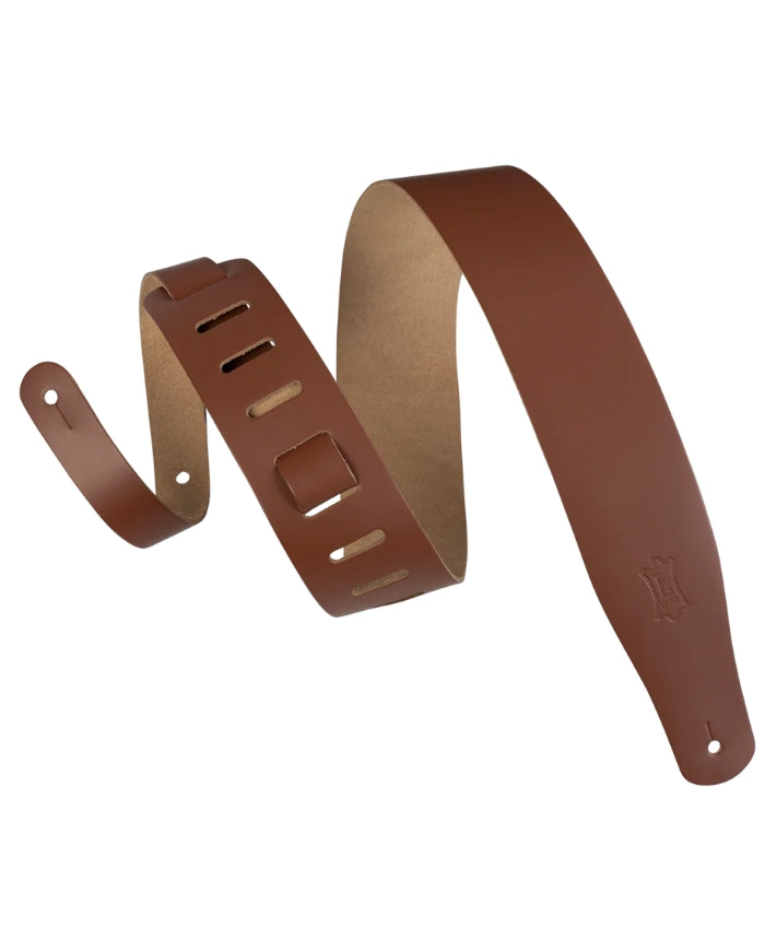 Levy M26-WAL Streamline Leather Guitar Strap - Premium Walnut Finish