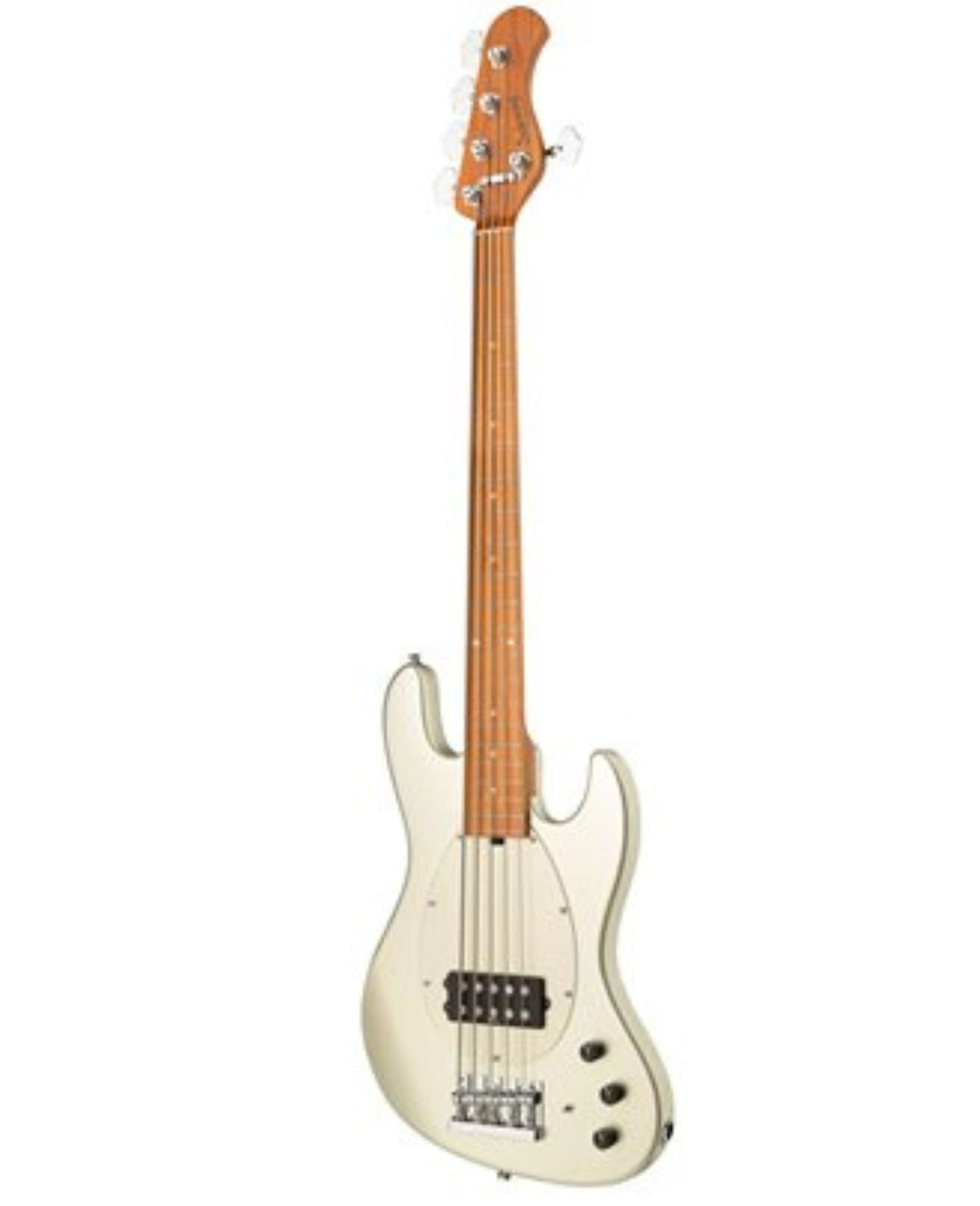 Sadowsky MetroExpress 21-Fret Vintage M/J Bass – Roasted Maple Fingerboard – 5-String – Solid Champagne Metallic High Polish