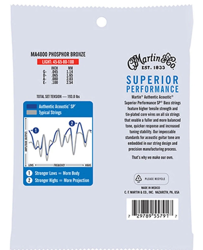 Martin Strings Short Scale Coated Acoustic Bass - 045-096