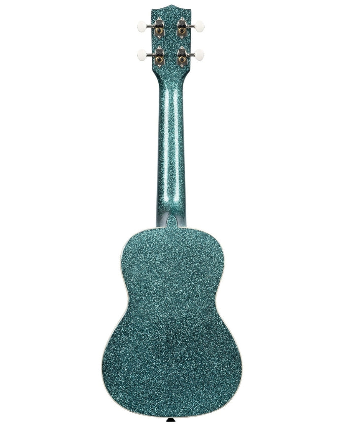 KALA Rhapsody in Blue Sparkle Concert Ukulele with Bag