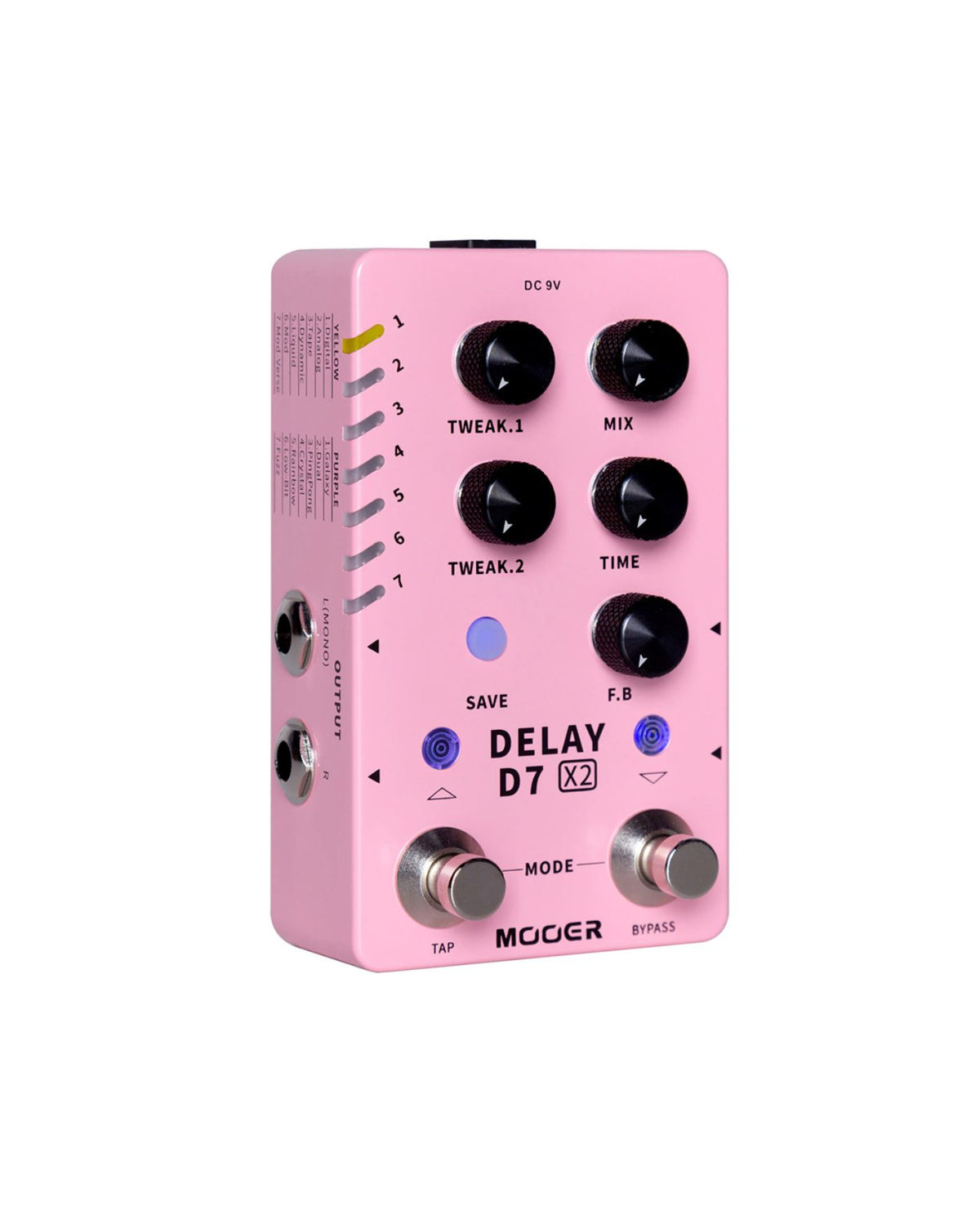 MOOER D7 X2 Series Digital Delay Pedal