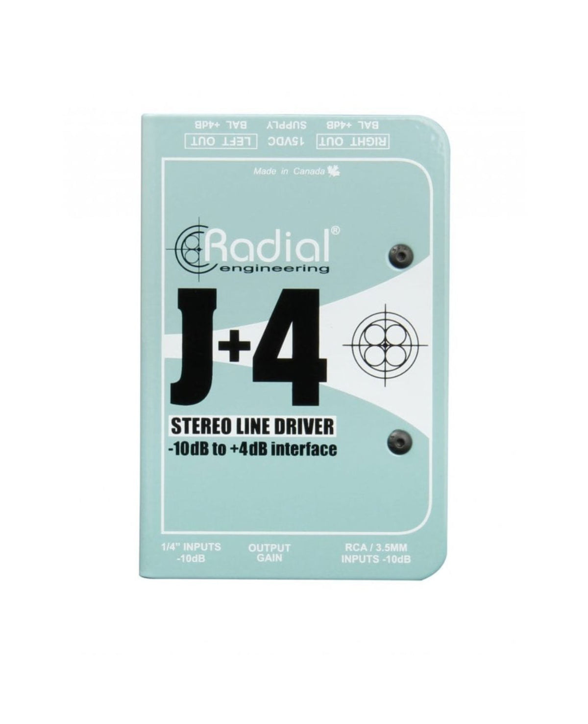 Radial J+4 Active Stereo Line Driver, -10dB to +4dB