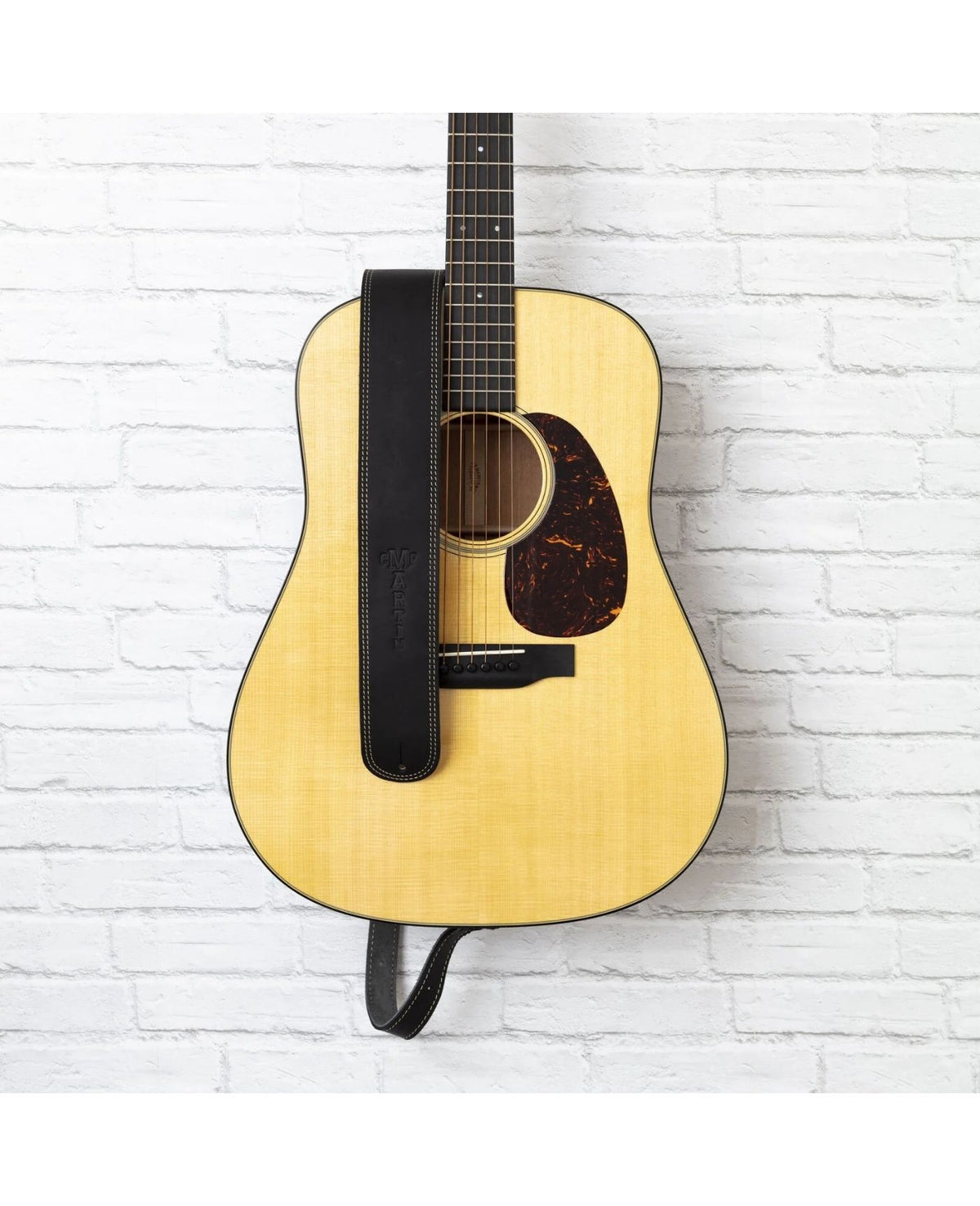 Martin Ball Glove Leather Guitar Strap - Black