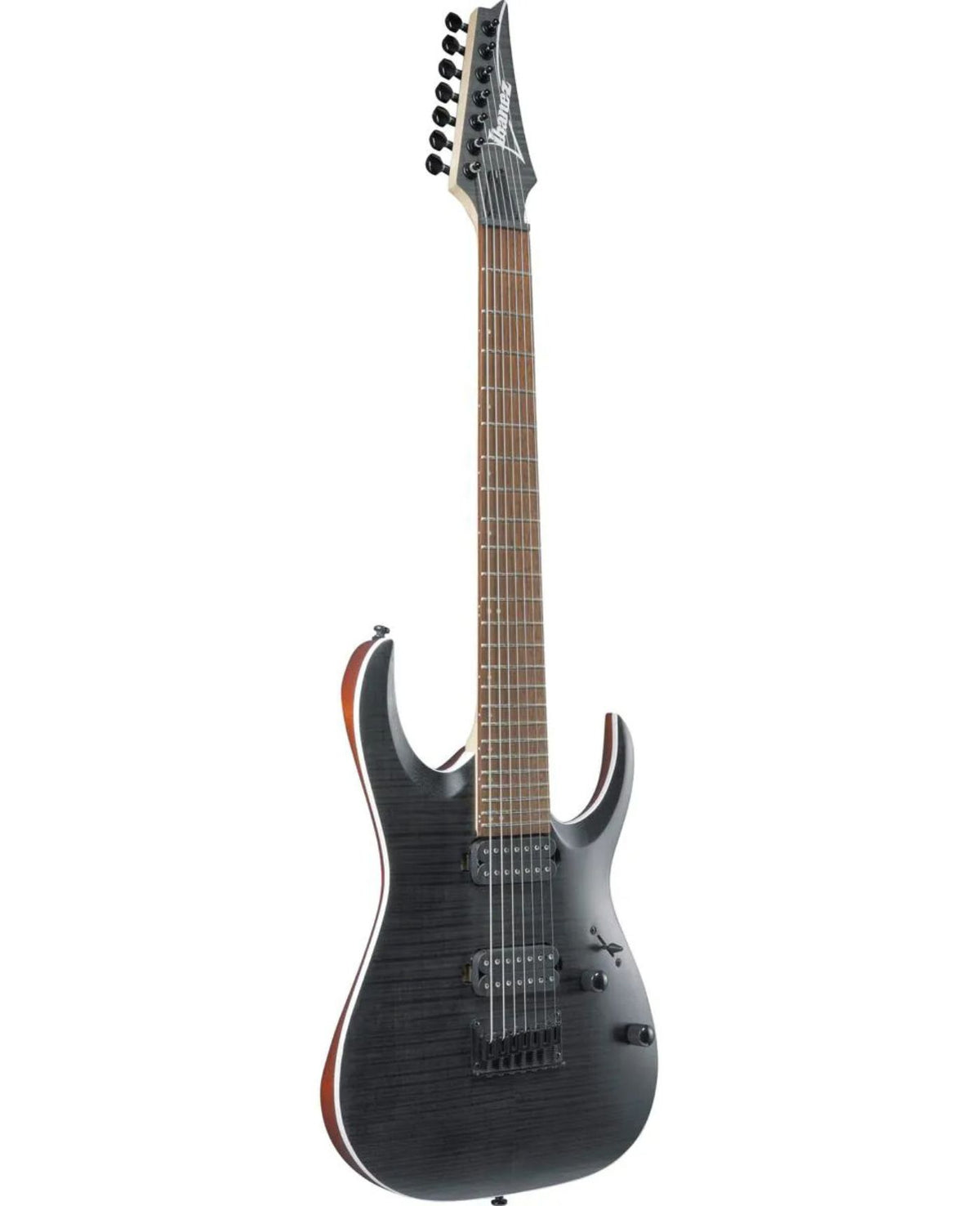 Ibanez RGA Standard RGA742FM 7-String Electric Guitar, Jatoba Fretboard, Transparent Gray Flat