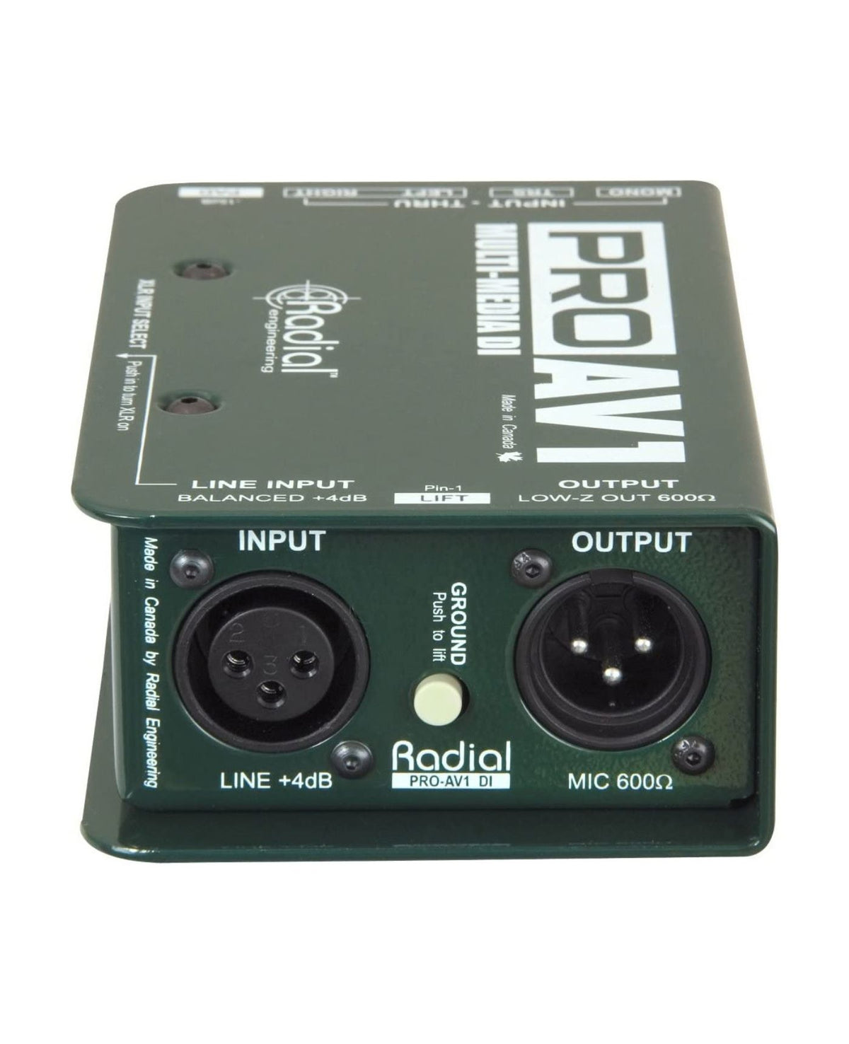 Radial ProAV1 Passive Multimedia DI with Stereo-to-Mono Merge