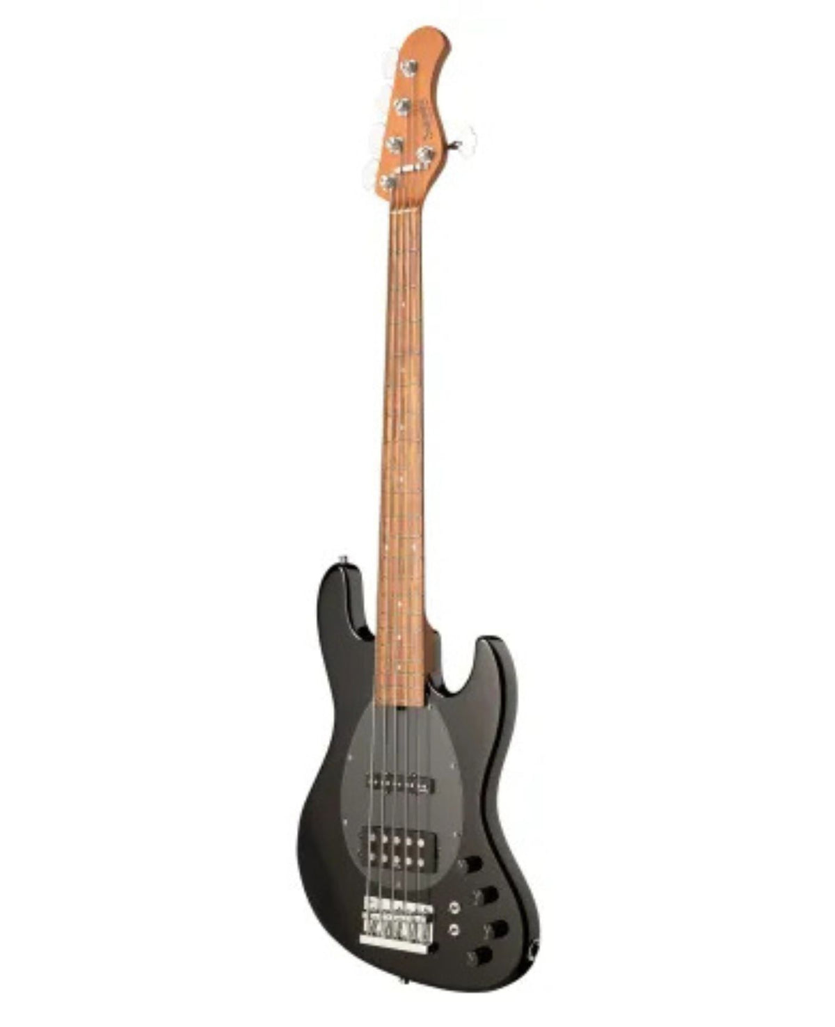 Sadowsky MetroExpress 21-Fret Vintage M/J Bass – Roasted Maple Fingerboard – 5-String – Solid Black High Polish