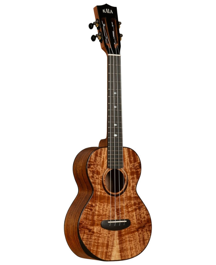 KALA Contour All Solid Gloss Acacia Tenor Ukulele w/ Bag