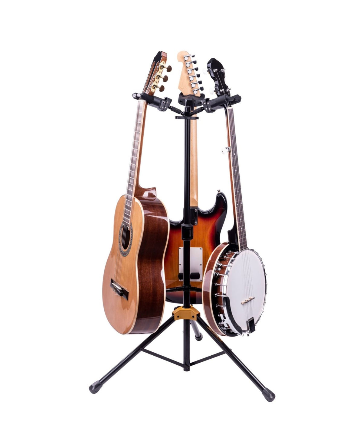 Hercules Stands GS432B PLUS Auto Grip Tri Guitar Stand w/ Foldable Backrest
