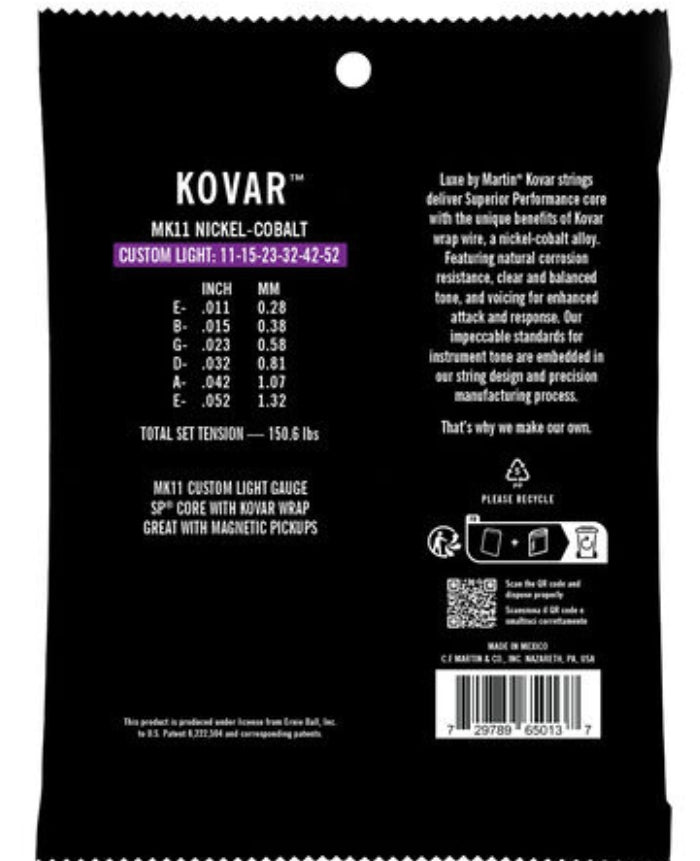 Martin Strings Luxe Acoustic Guitar Kovar - 011-052