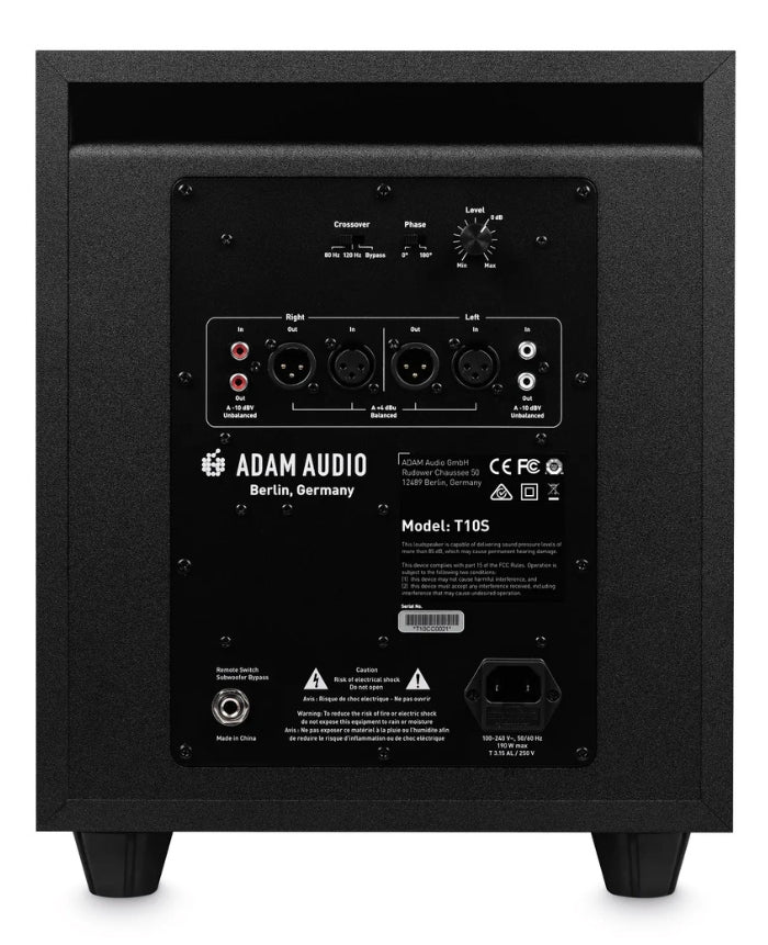 ADAM Audio T10S 10" Powered Studio Subwoofer