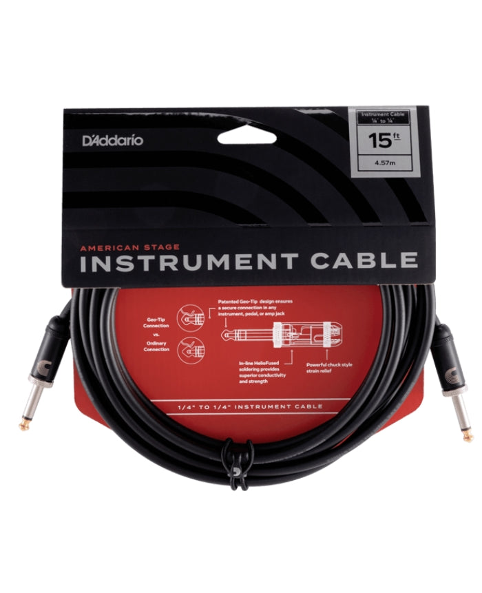 D&#39;Addario American Stage Instrument Cable - 15ft