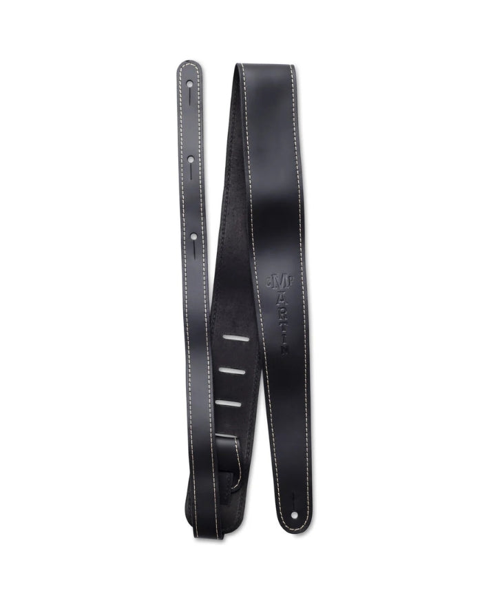 Martin Strap Leather Slim Style - Black