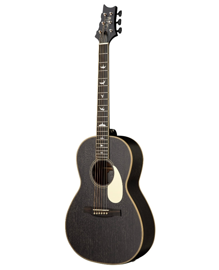 PRS SE P20E Parlor Acoustic-Electric Guitar - Dog Hair Gloss Top Satin Black