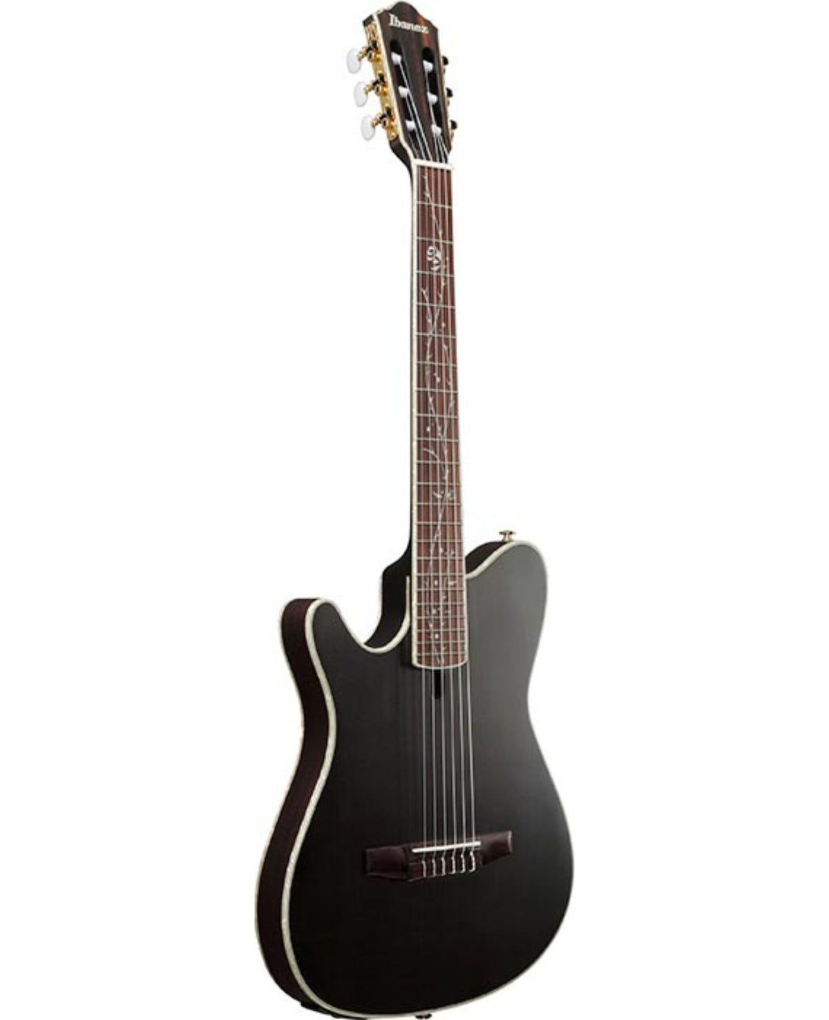 Ibanez TOD10NL Tim Henson Signature Nylon Left-Handed Acoustic-Electric Guitar - Transparent Black Flat