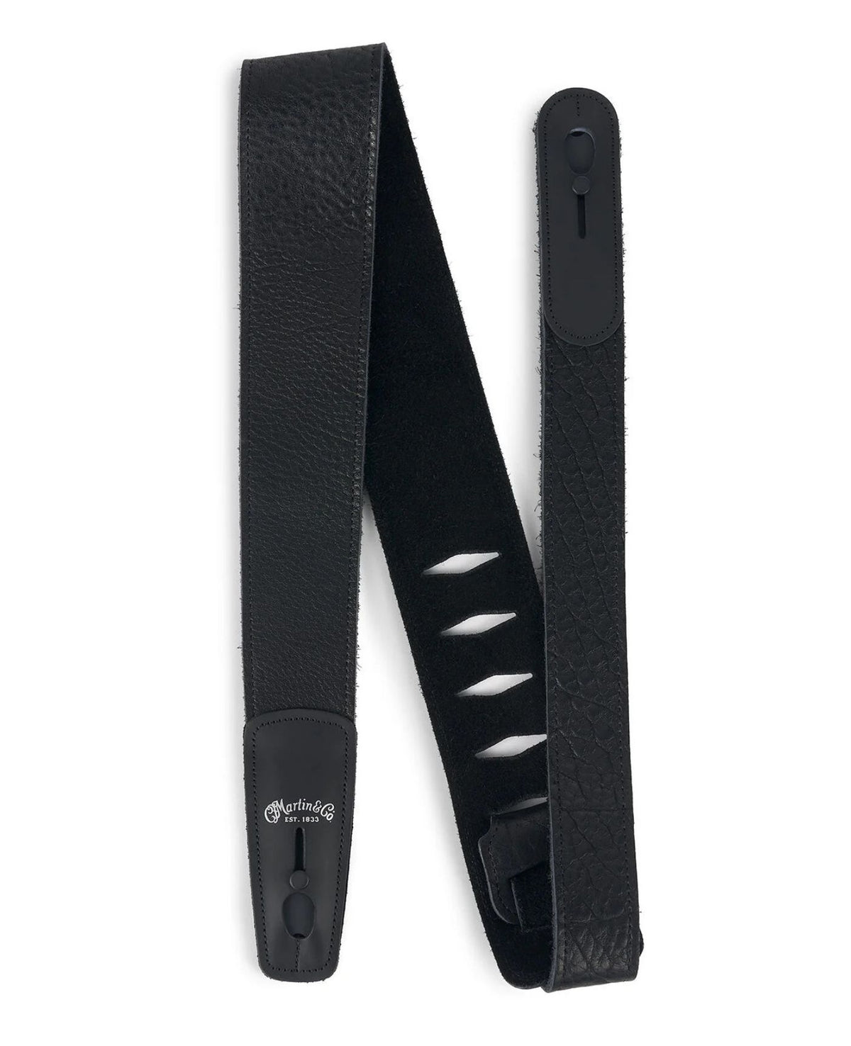Martin Buffalo Leather Lock-It Guitar Strap - Black