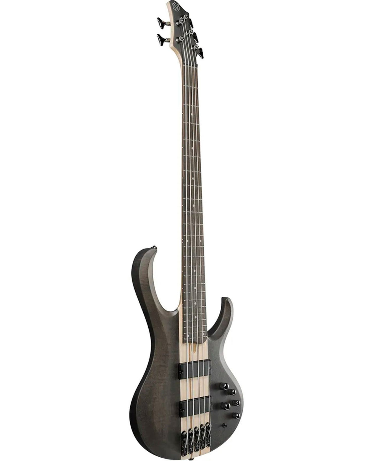Ibanez BTB Standard BTB605 5-String Electric Bass Guitar – Transparent Gray Flat