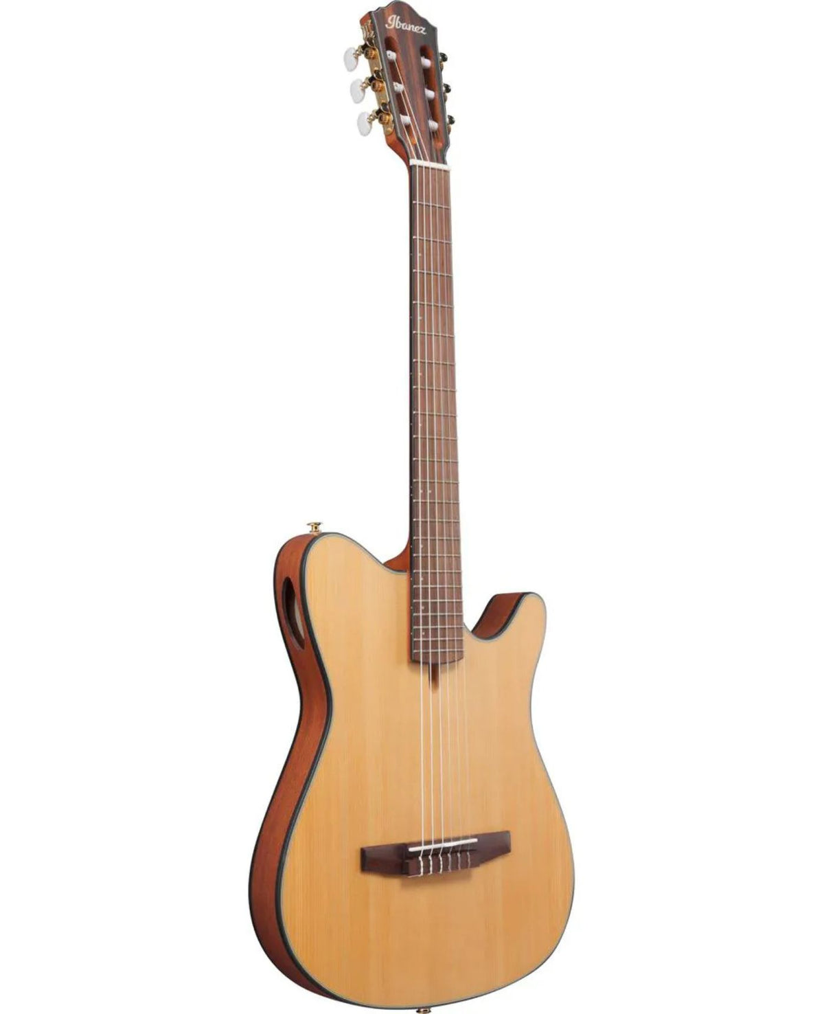 Ibanez FRH Series FRH10N Nylon String Acoustic-Electric Guitar – Natural Flat
