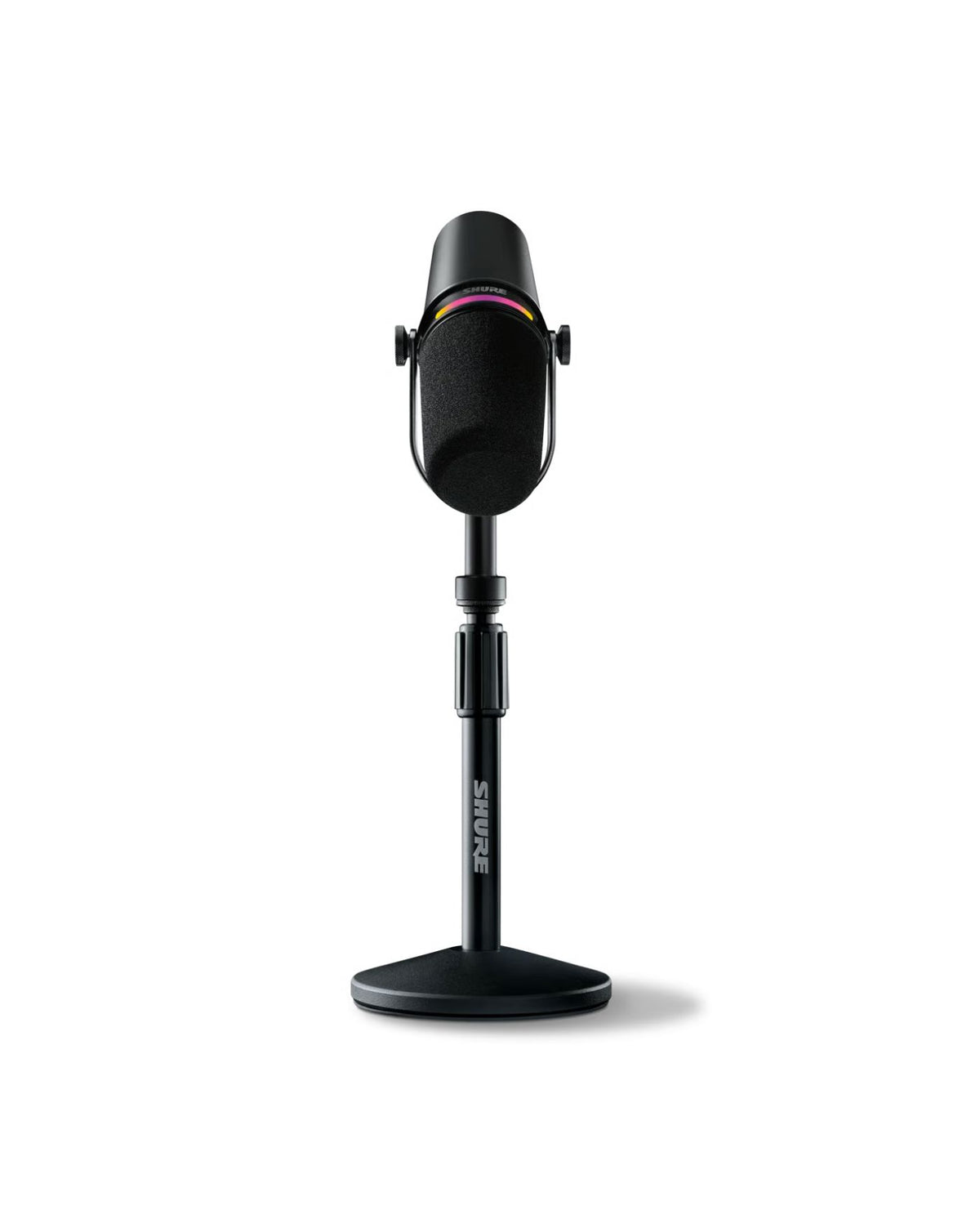 Shure MV7+ Podcast Kit – XLR/USB Mic Bundle with Desktop Stand (Black)