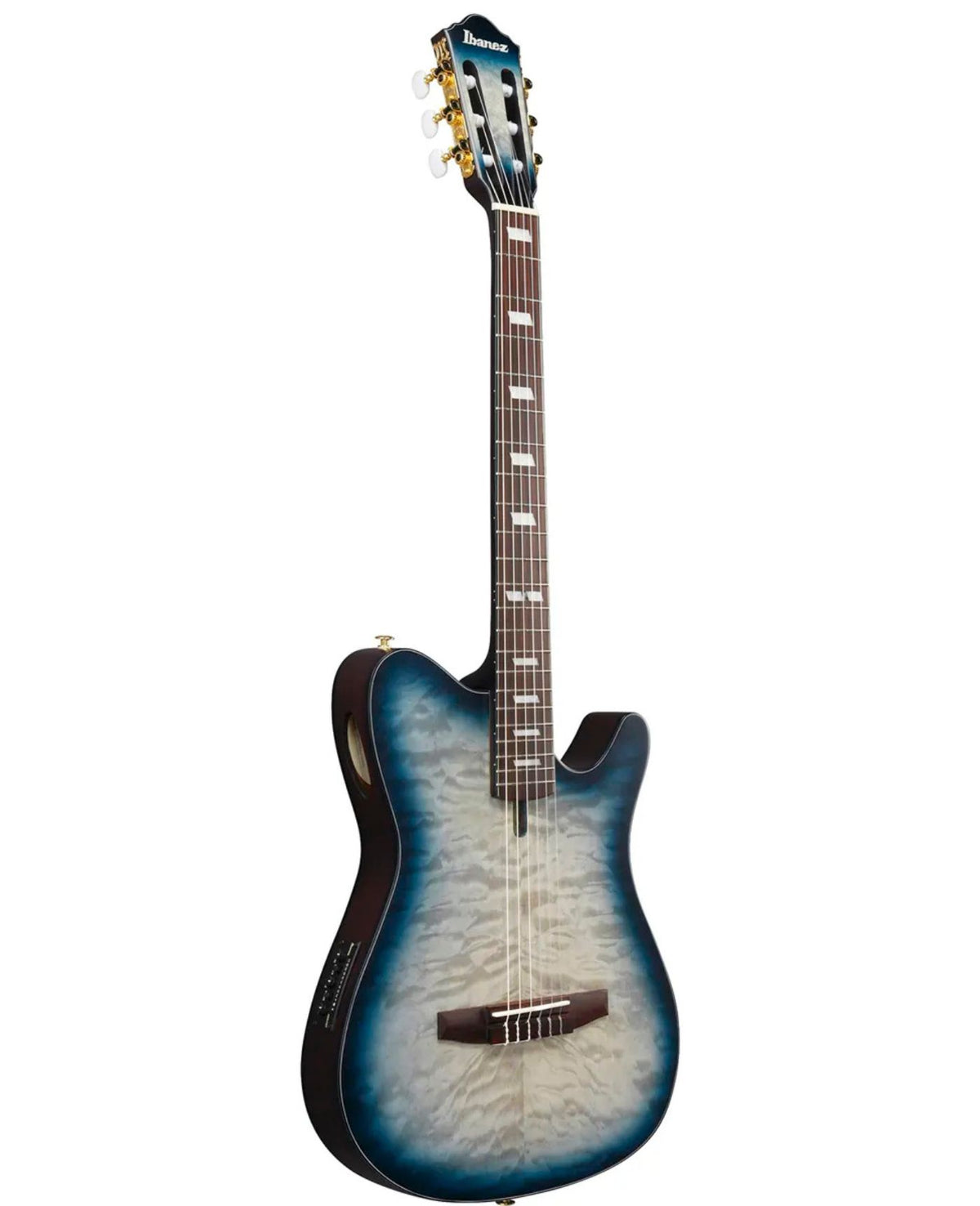 Ibanez FRH Series FRH20QMN Acoustic Electric Guitar - Cosmic Blue Starburst