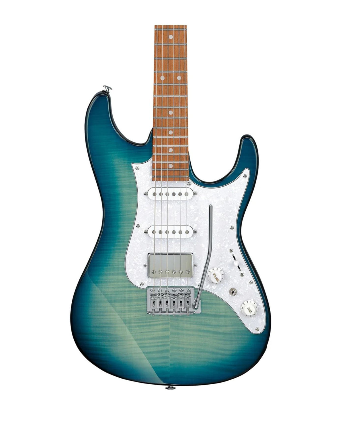 Ibanez AZ Standard Series AZ22S1F-TXB Electric Guitar – Transparent Turquoise Burst