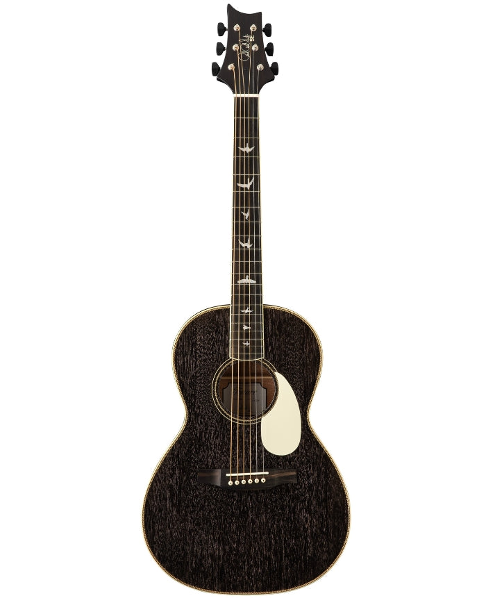 PRS SE P20E Parlor Acoustic-Electric Guitar - Dog Hair Gloss Top Satin Black