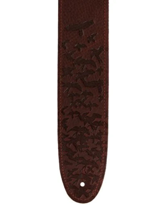 PRS Accessories Strap 2.5" Leather Bird Swarm - Rust